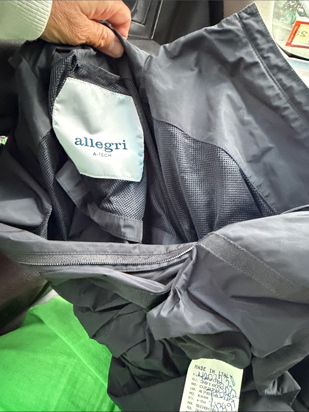 Allegri Milano Black A-Tech Blouson Technical Outerwear Jacket EUC